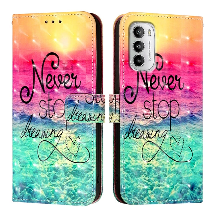 For Motorola Moto G 5G 2022 3D Painting Horizontal Flip Leather Phone Case