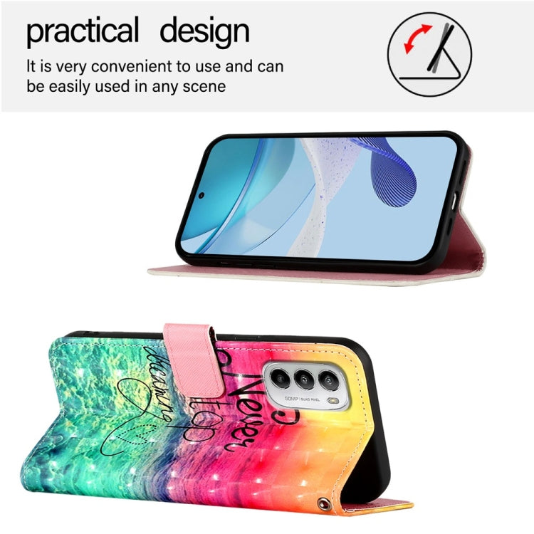 For Motorola Moto G 5G 2022 3D Painting Horizontal Flip Leather Phone Case
