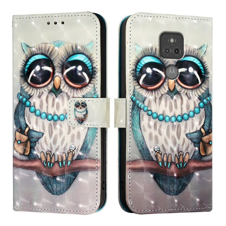 For Motorola Moto G Play 2021 3D Painting Horizontal Flip Leather Phone Case