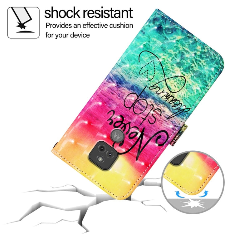 For Motorola Moto G Play 2021 3D Painting Horizontal Flip Leather Phone Case
