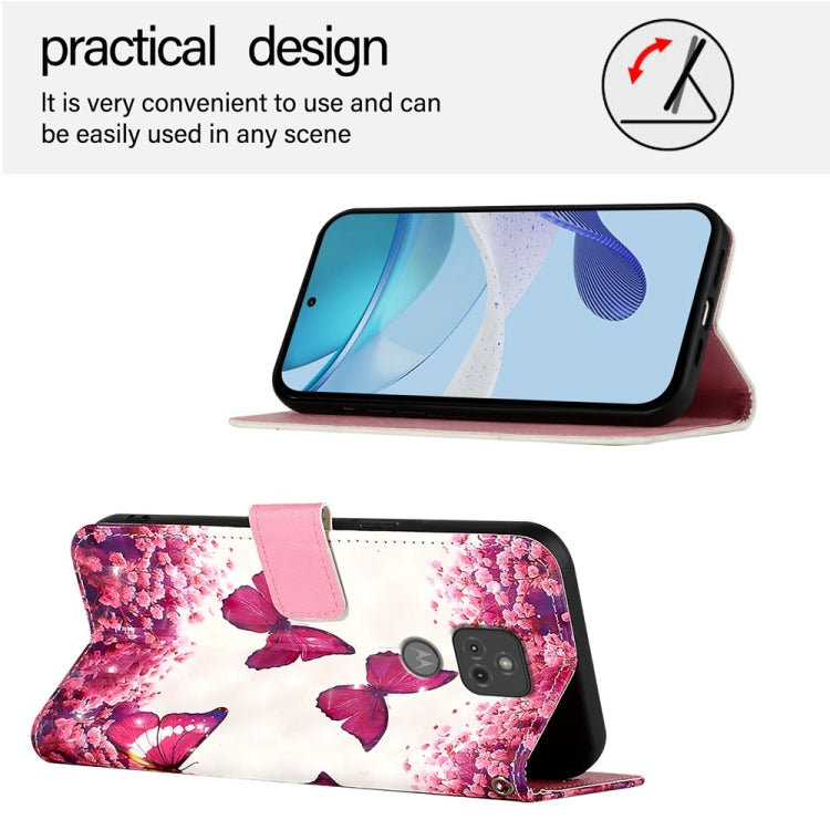 For Motorola Moto G Play 2021 3D Painting Horizontal Flip Leather Phone Case
