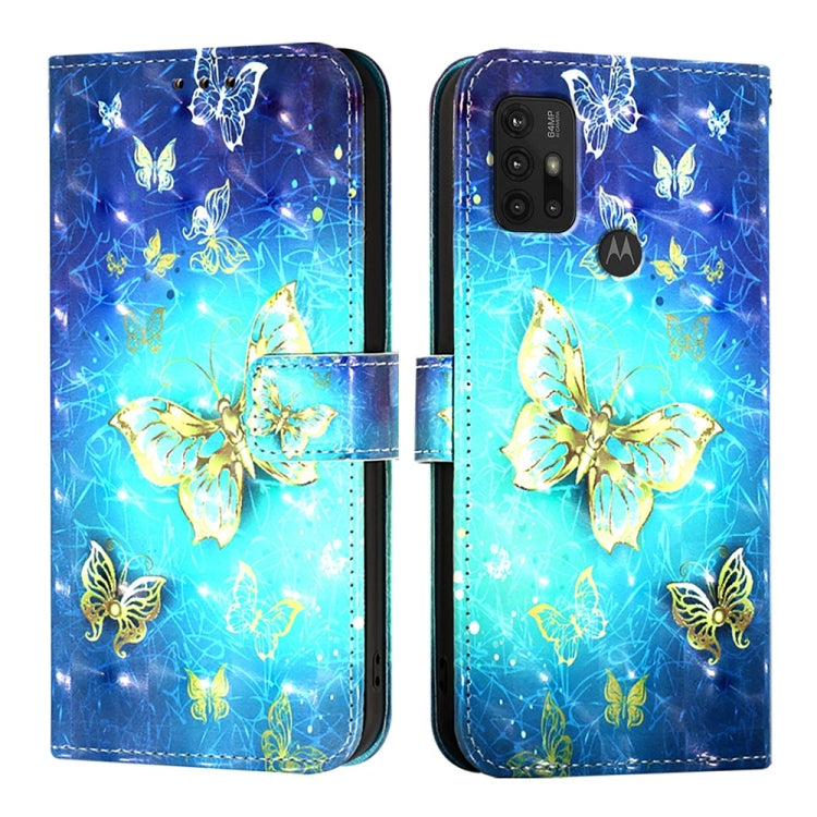 For Motorola Moto G30 / Moto G20 / Moto G10 3D Painting Horizontal Flip Leather Phone Case
