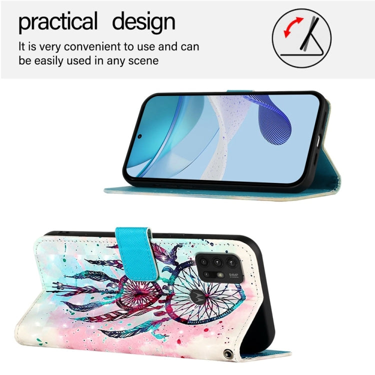 For Motorola Moto G30 / Moto G20 / Moto G10 3D Painting Horizontal Flip Leather Phone Case