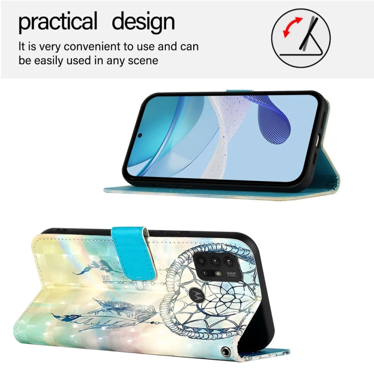 For Motorola Moto G30 / Moto G20 / Moto G10 3D Painting Horizontal Flip Leather Phone Case