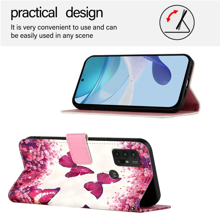 For Motorola Moto G30 / Moto G20 / Moto G10 3D Painting Horizontal Flip Leather Phone Case