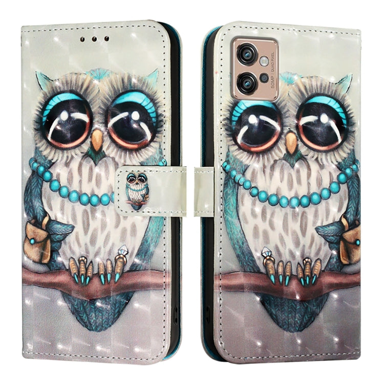 For Motorola Moto G32 3D Painting Horizontal Flip Leather Phone Case
