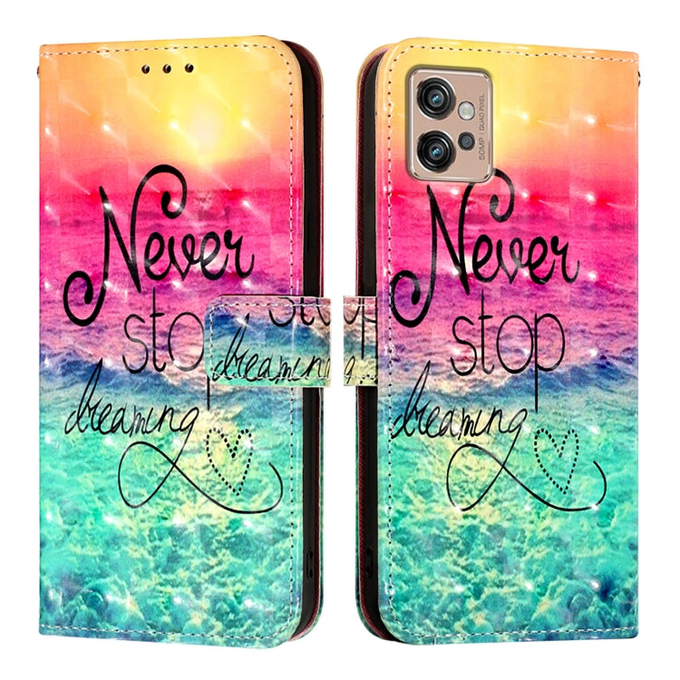 For Motorola Moto G32 3D Painting Horizontal Flip Leather Phone Case