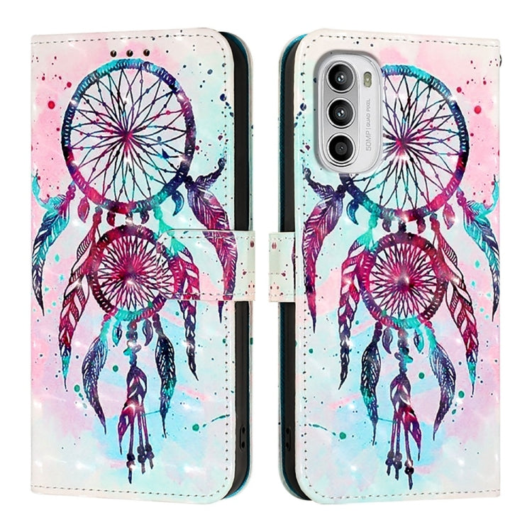 For Motorola Moto G52 / Moto G82 / Moto G71s 3D Painting Horizontal Flip Leather Phone Case