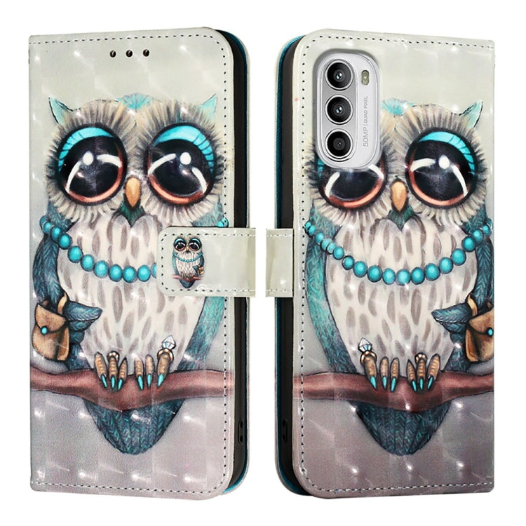 For Motorola Moto G52 / Moto G82 / Moto G71s 3D Painting Horizontal Flip Leather Phone Case
