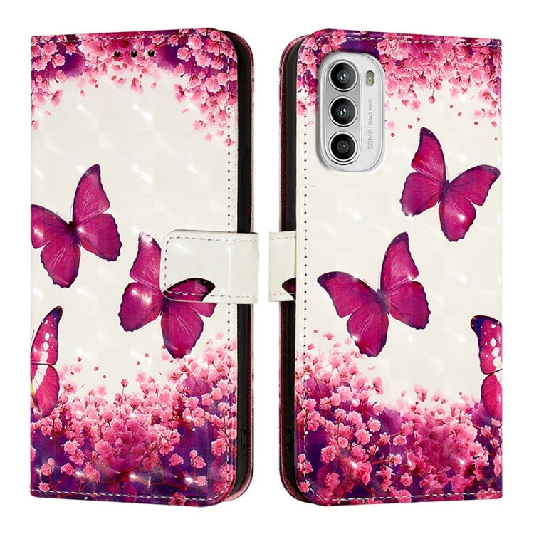 For Motorola Moto G52 / Moto G82 / Moto G71s 3D Painting Horizontal Flip Leather Phone Case