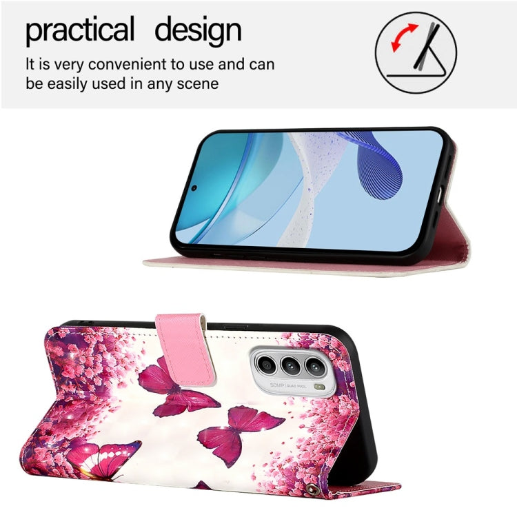 For Motorola Moto G52 / Moto G82 / Moto G71s 3D Painting Horizontal Flip Leather Phone Case