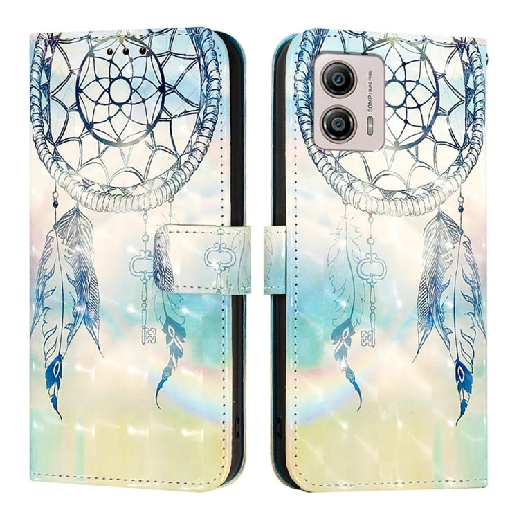 For Motorola Moto G53 5G / Moto G13 3D Painting Horizontal Flip Leather Phone Case