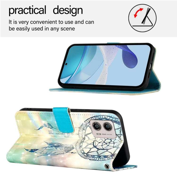 For Motorola Moto G53 5G / Moto G13 3D Painting Horizontal Flip Leather Phone Case