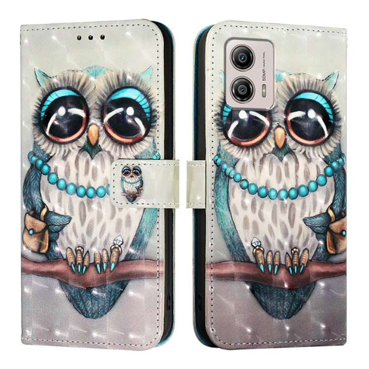 For Motorola Moto G53 5G / Moto G13 3D Painting Horizontal Flip Leather Phone Case