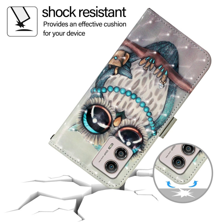 For Motorola Moto G53 5G / Moto G13 3D Painting Horizontal Flip Leather Phone Case