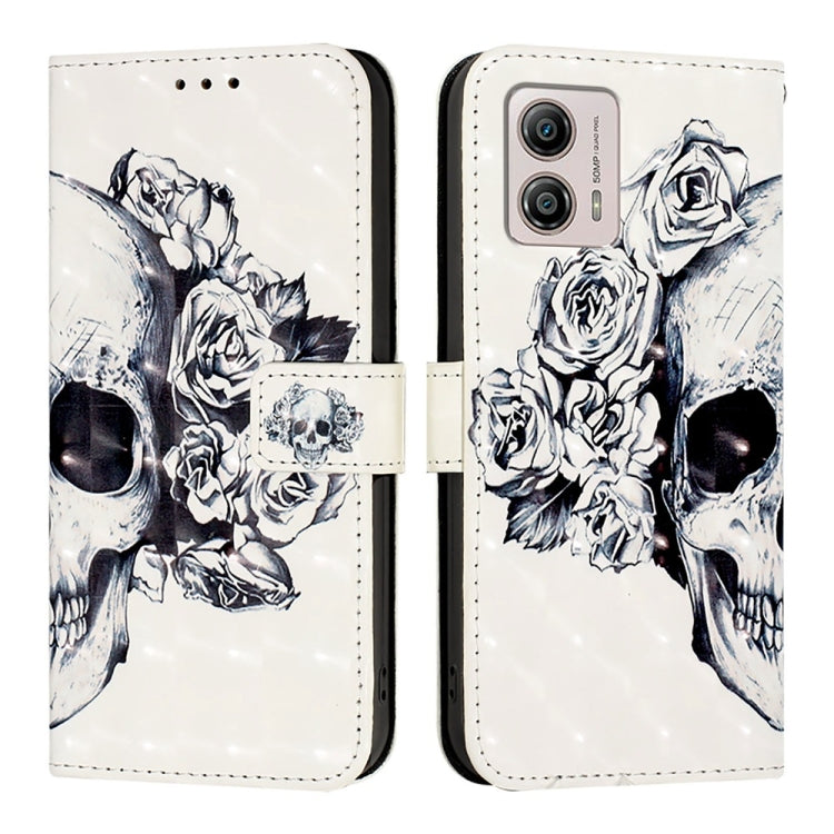 For Motorola Moto G53 5G / Moto G13 3D Painting Horizontal Flip Leather Phone Case