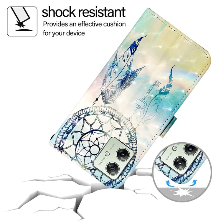 For Motorola Moto G54 India / Moto G54 Power 3D Painting Horizontal Flip Leather Phone Case