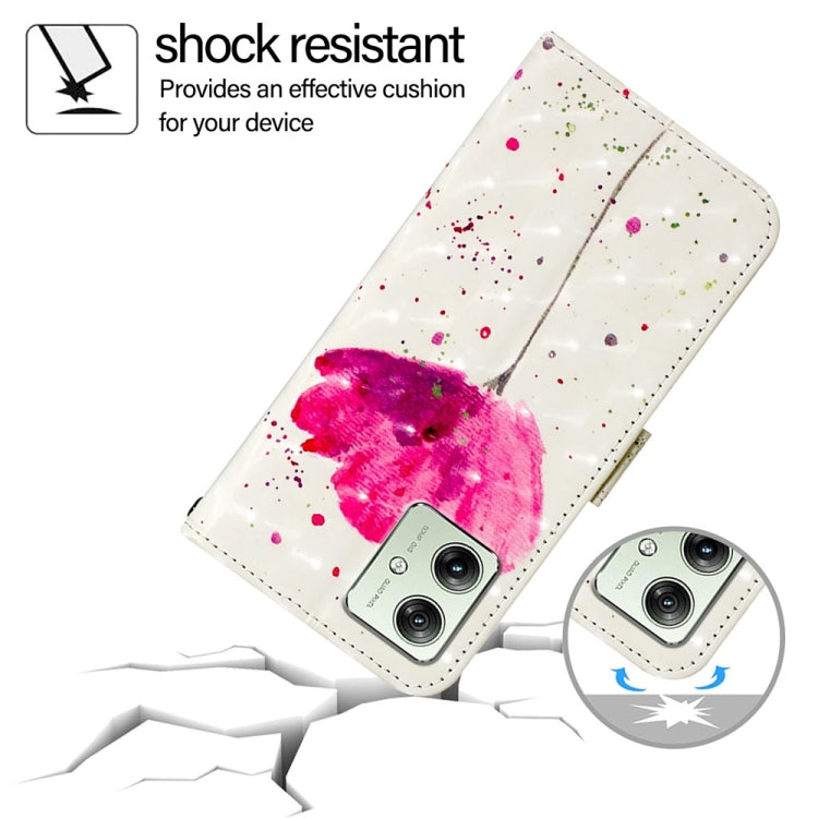 For Motorola Moto G54 India / Moto G54 Power 3D Painting Horizontal Flip Leather Phone Case