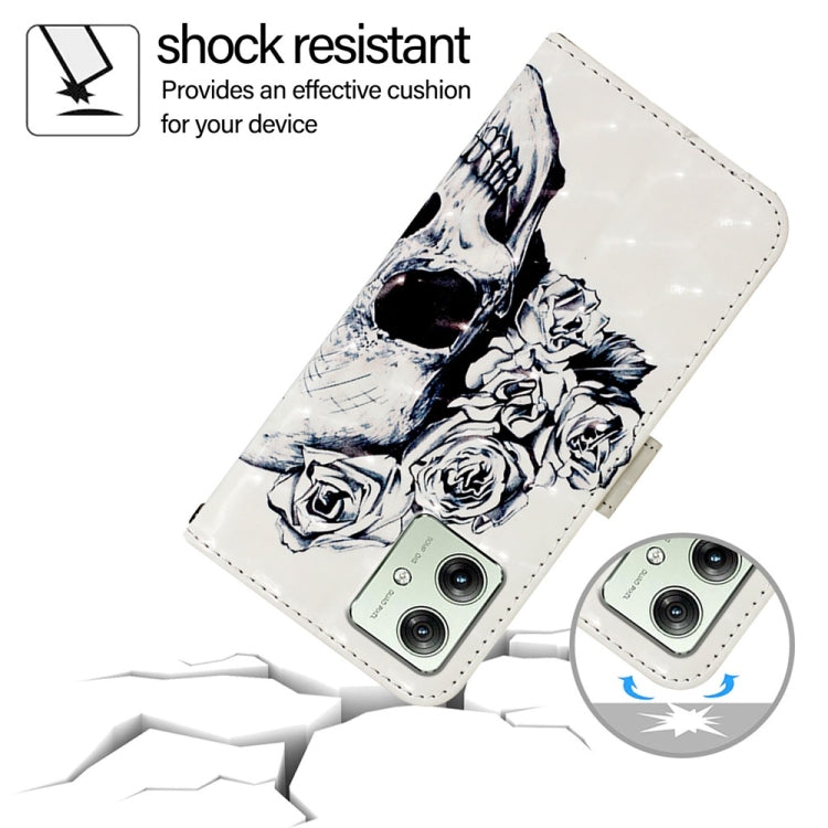 For Motorola Moto G54 India / Moto G54 Power 3D Painting Horizontal Flip Leather Phone Case