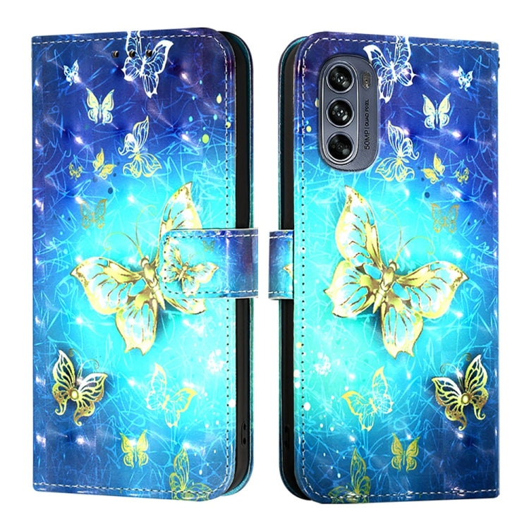 For Motorola Moto G62 5G Global / India 3D Painting Horizontal Flip Leather Phone Case