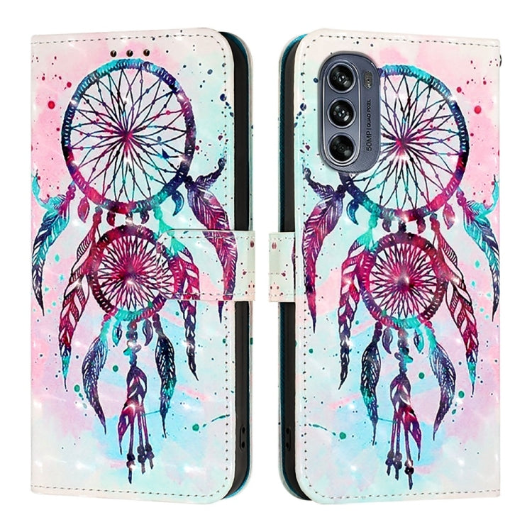For Motorola Moto G62 5G Global / India 3D Painting Horizontal Flip Leather Phone Case