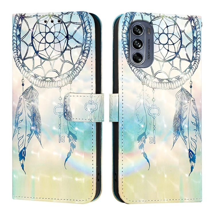 For Motorola Moto G62 5G Global / India 3D Painting Horizontal Flip Leather Phone Case