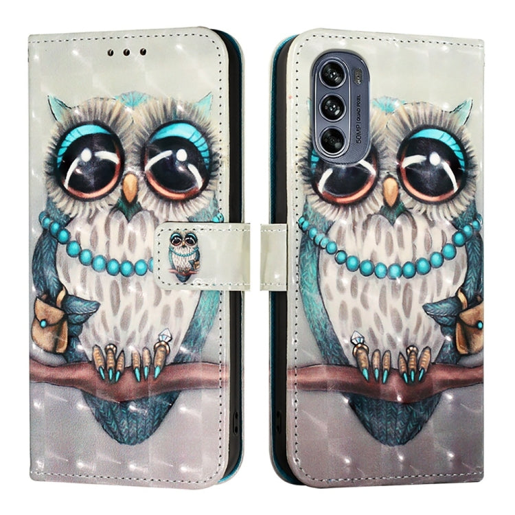 For Motorola Moto G62 5G Global / India 3D Painting Horizontal Flip Leather Phone Case