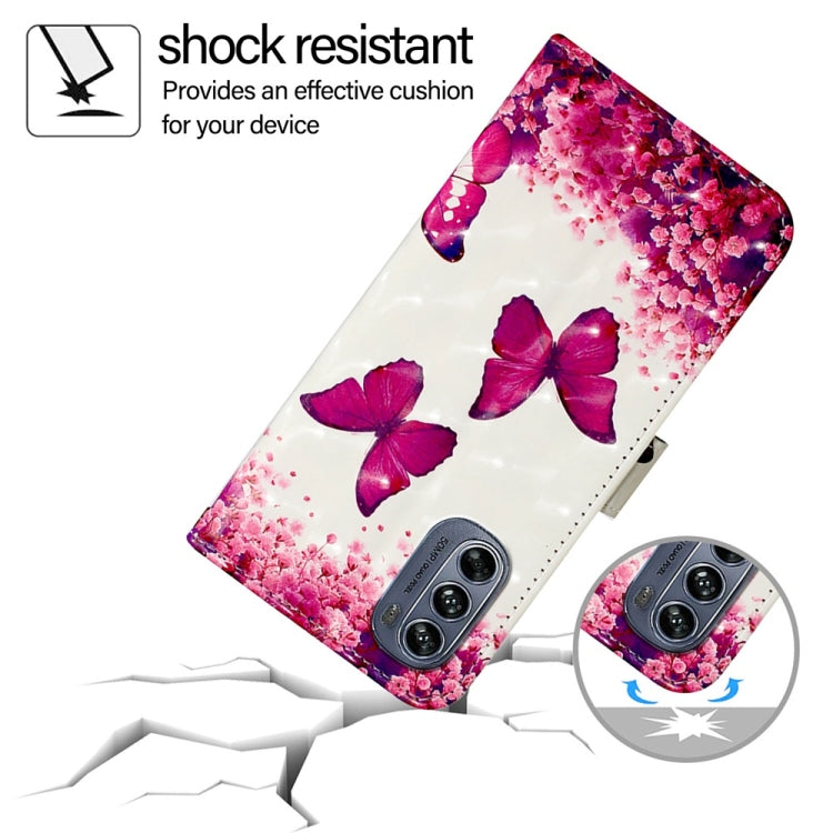 For Motorola Moto G62 5G Global / India 3D Painting Horizontal Flip Leather Phone Case