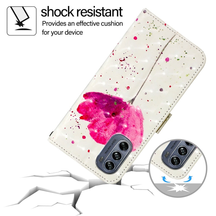 For Motorola Moto G62 5G Global / India 3D Painting Horizontal Flip Leather Phone Case