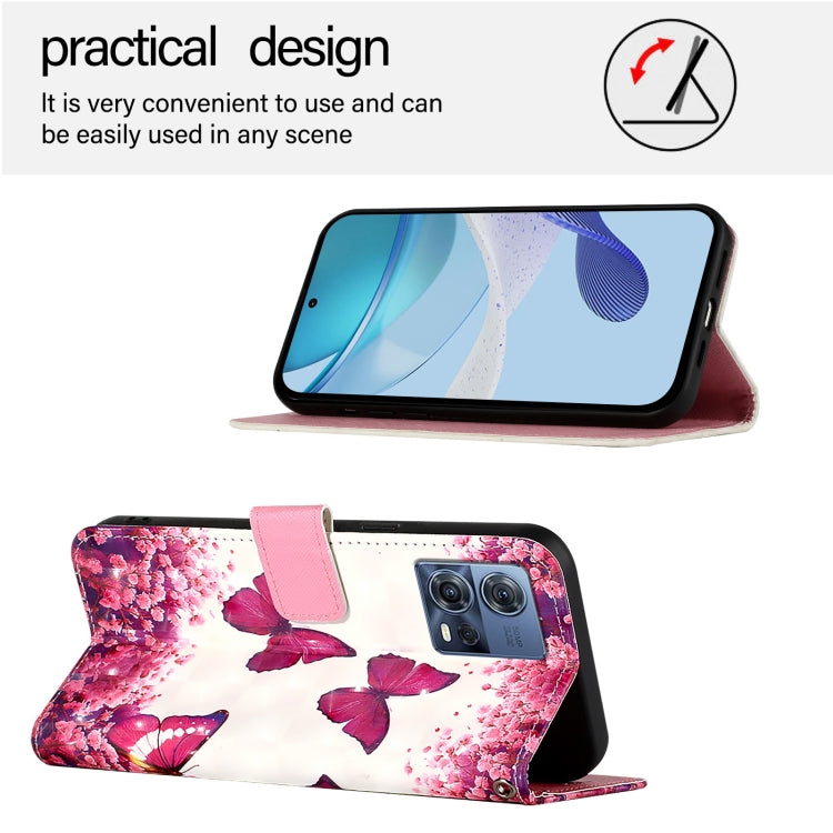 For Motorola Moto G72 3D Painting Horizontal Flip Leather Phone Case