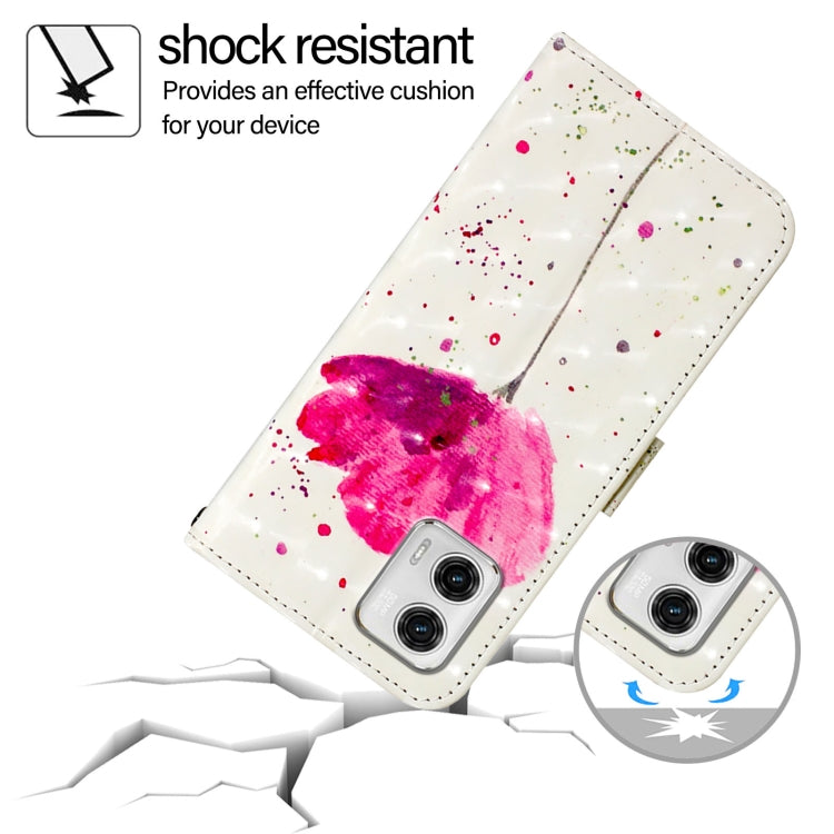 For Motorola Moto G73 3D Painting Horizontal Flip Leather Phone Case