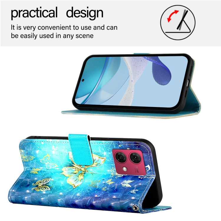 For Motorola Moto G84 3D Painting Horizontal Flip Leather Phone Case