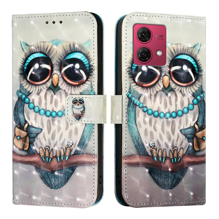 For Motorola Moto G84 3D Painting Horizontal Flip Leather Phone Case