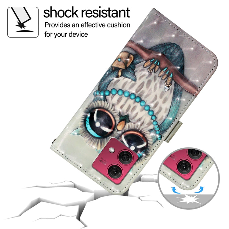 For Motorola Moto G84 3D Painting Horizontal Flip Leather Phone Case