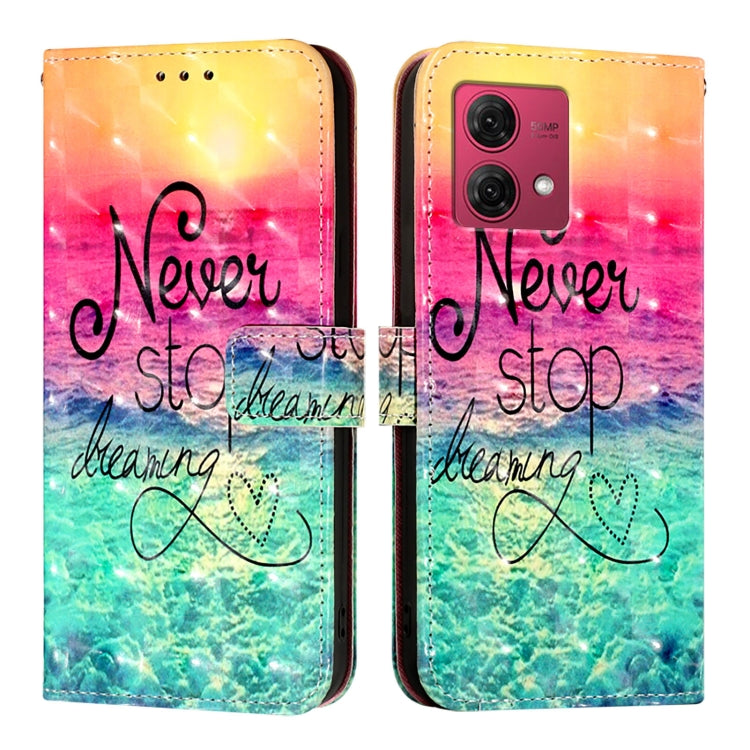 For Motorola Moto G84 3D Painting Horizontal Flip Leather Phone Case