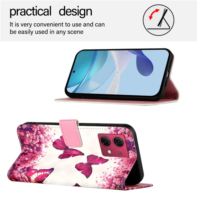 For Motorola Moto G84 3D Painting Horizontal Flip Leather Phone Case