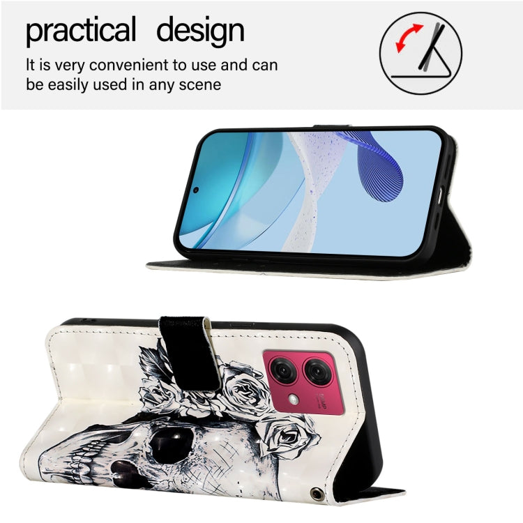 For Motorola Moto G84 3D Painting Horizontal Flip Leather Phone Case