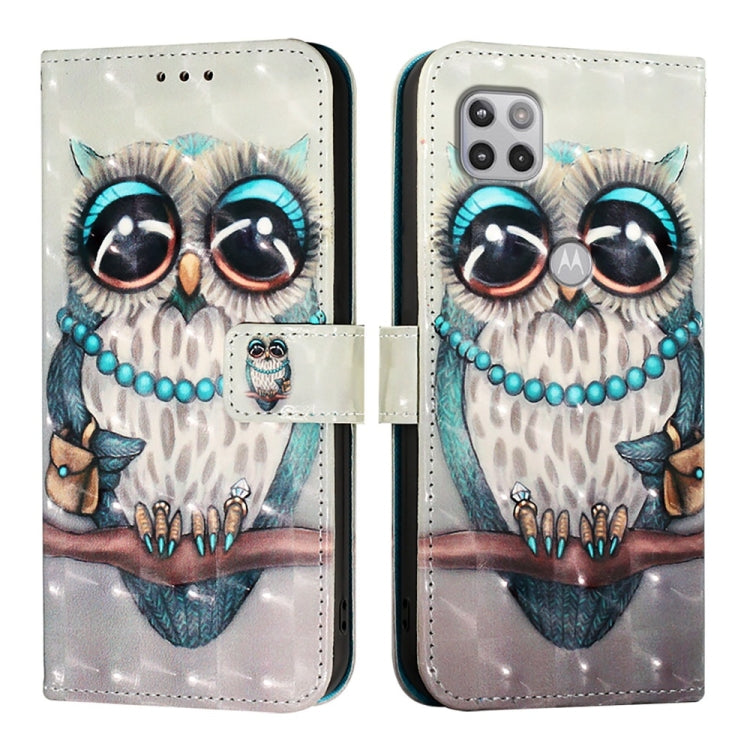 For Motorola One 5G Ace / Moto G 5G 2020 3D Painting Horizontal Flip Leather Phone Case