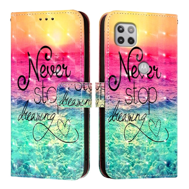 For Motorola One 5G Ace / Moto G 5G 2020 3D Painting Horizontal Flip Leather Phone Case