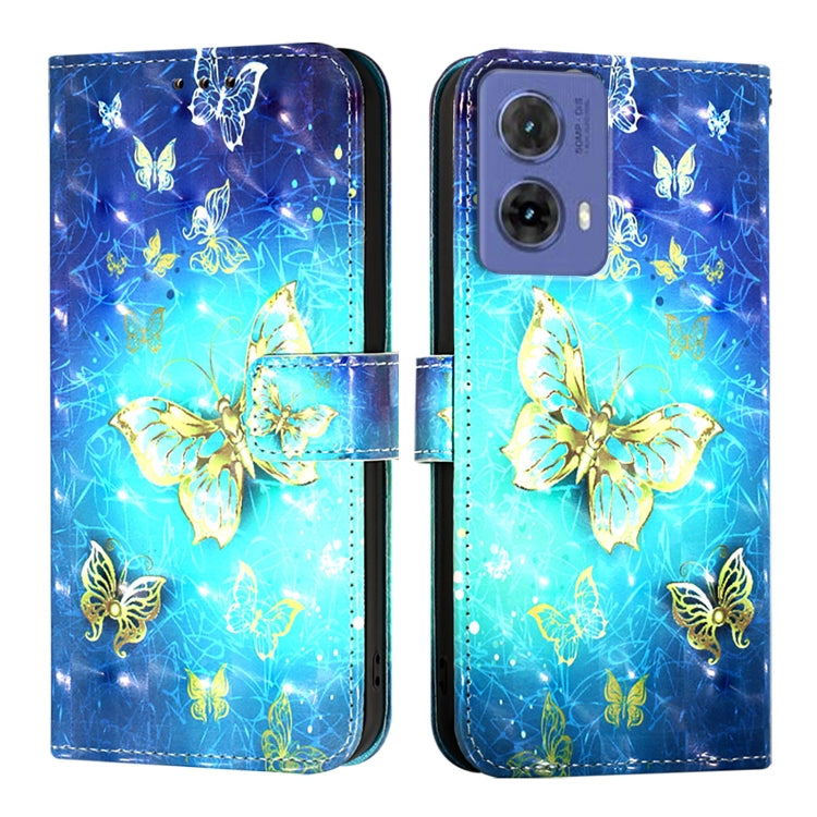 For Motorola Moto G85 3D Painting Horizontal Flip Leather Phone Case