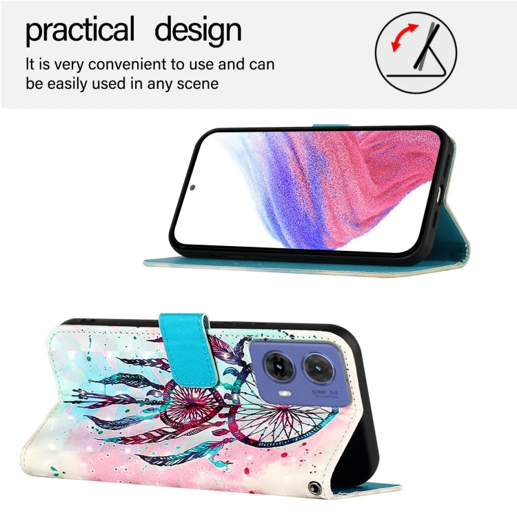 For Motorola Moto G85 3D Painting Horizontal Flip Leather Phone Case