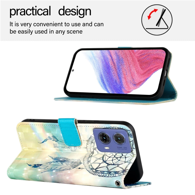 For Motorola Moto G85 3D Painting Horizontal Flip Leather Phone Case