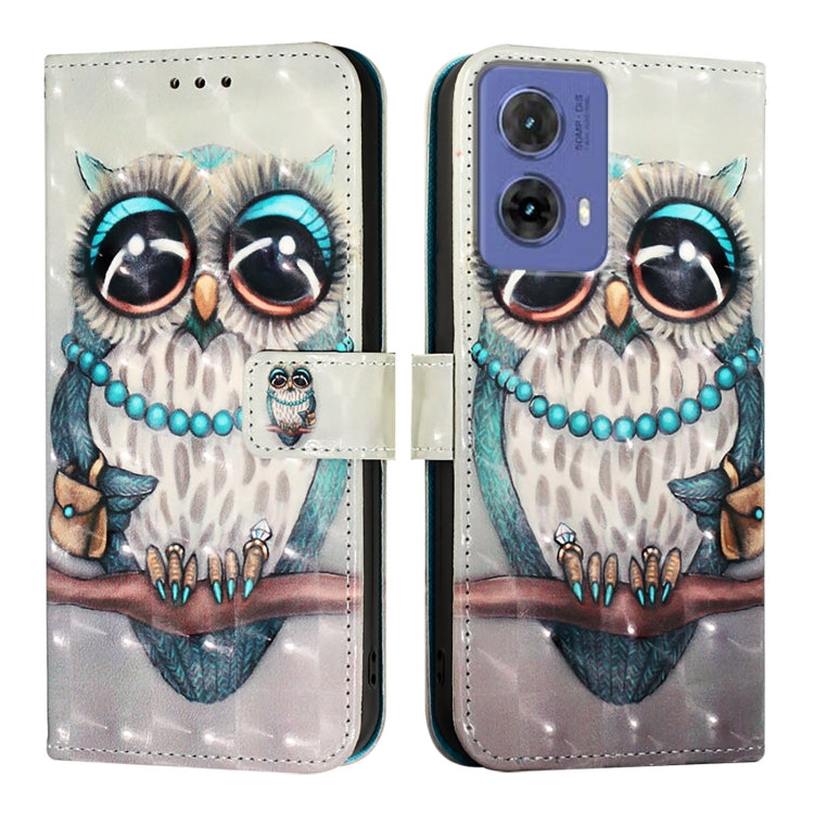 For Motorola Moto G85 3D Painting Horizontal Flip Leather Phone Case