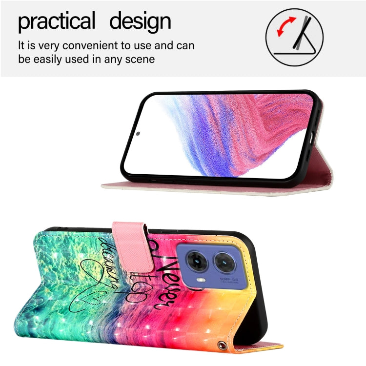 For Motorola Moto G85 3D Painting Horizontal Flip Leather Phone Case