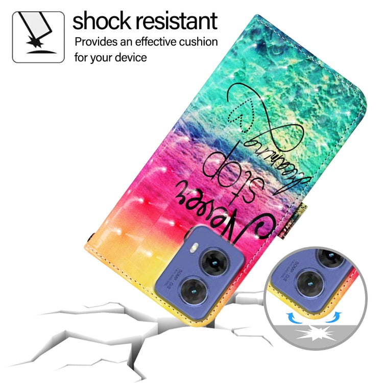 For Motorola Moto G85 3D Painting Horizontal Flip Leather Phone Case