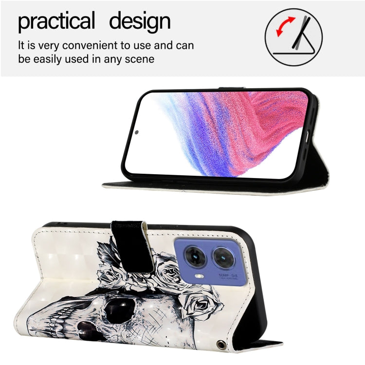 For Motorola Moto G85 3D Painting Horizontal Flip Leather Phone Case