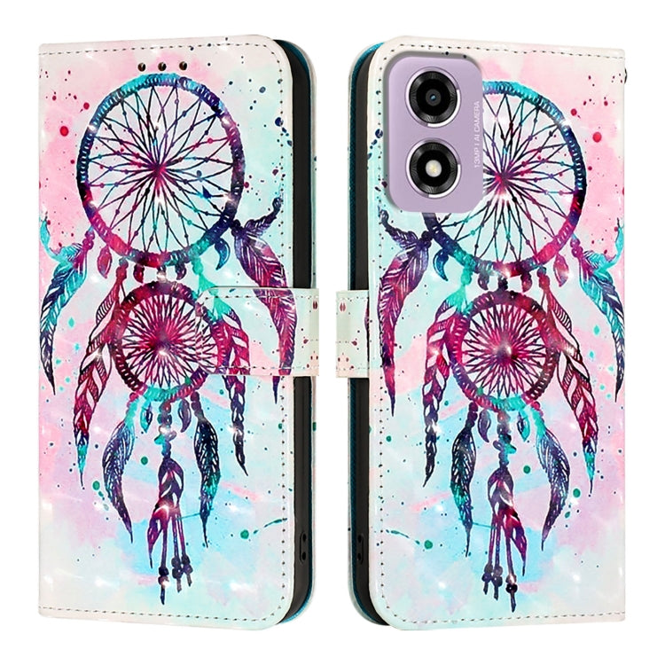 For Motorola Moto E14 3D Painting Horizontal Flip Leather Phone Case