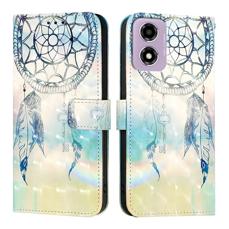 For Motorola Moto E14 3D Painting Horizontal Flip Leather Phone Case