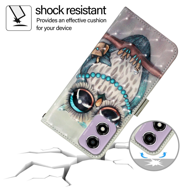 For Motorola Moto E14 3D Painting Horizontal Flip Leather Phone Case