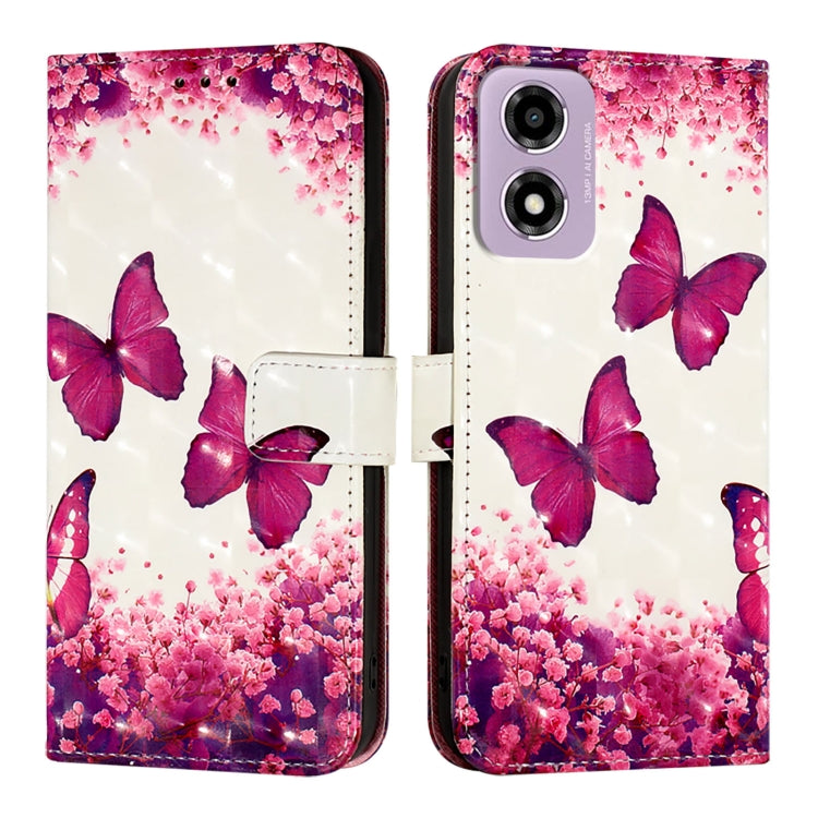 For Motorola Moto E14 3D Painting Horizontal Flip Leather Phone Case
